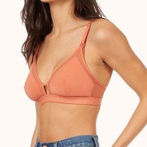 LIVELY Mesh Trim Nursing Bra Bralette Terracotta Small / S 32C 32D 34AA 34A 34B